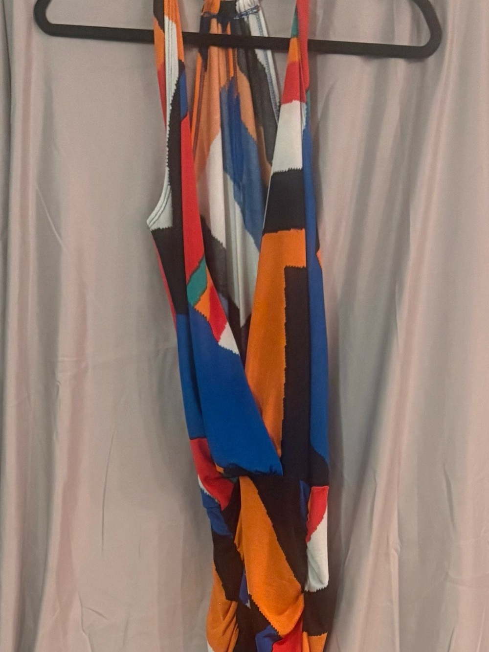 Multicolor Abstract Draped Fabric Accent - Home Accents